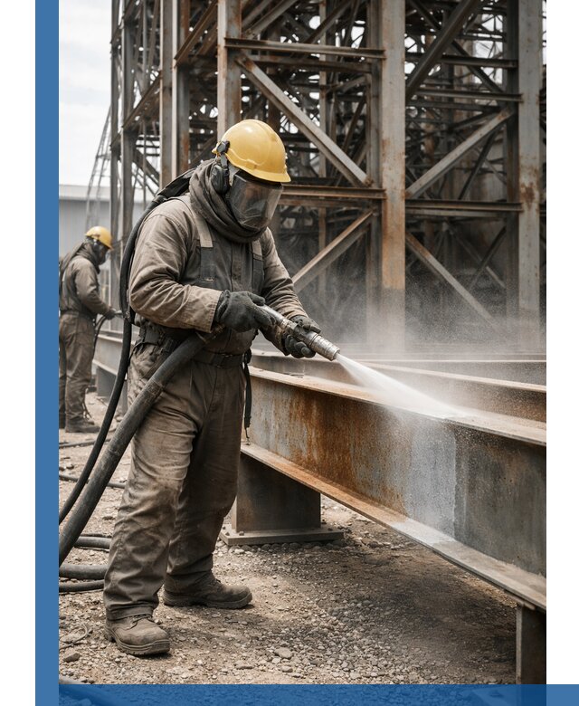 Пескоструйная очистка металлоконструкций в Рязани промышленная