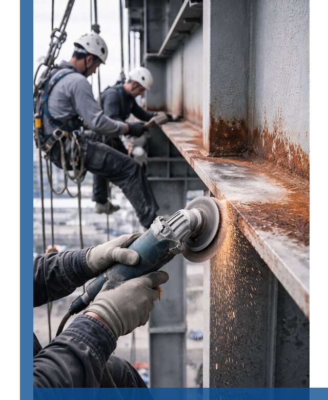 Зачистка металла от ржавчины и подготовка поверхностей в Рязани