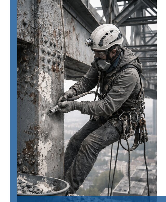 Удаление старой краски с металлических конструкций в Рязани