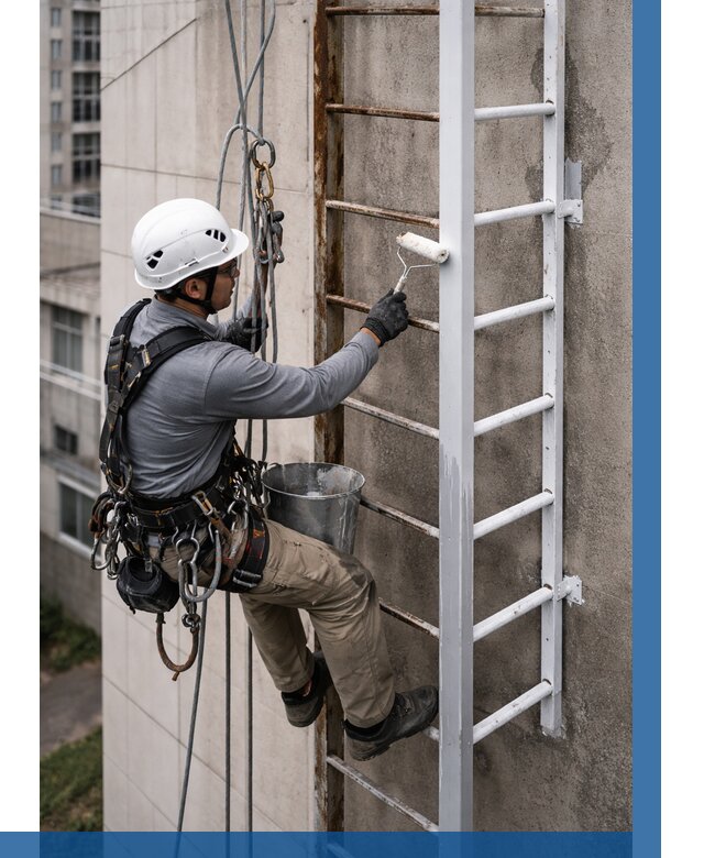 Покраска пожарных лестниц в Рязани от 4621 р. | ВЫСОТНИК-Рзн