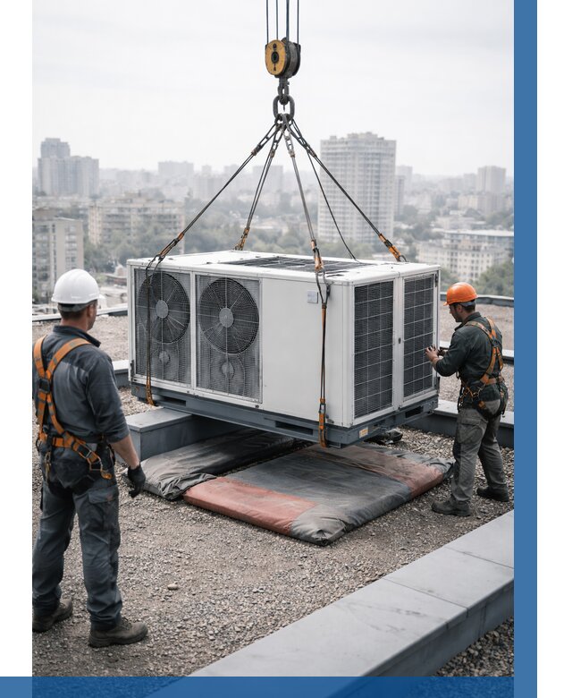 Подъем груза на крышу в Рязани от 5134 р. | ВЫСОТНИК-Рзн заказать