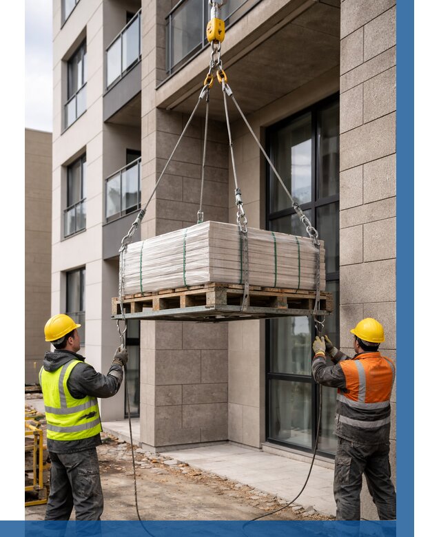 Подъем керамогранита на этаж в Рязани от 3594 р. | ВЫСОТНИК-Рзн