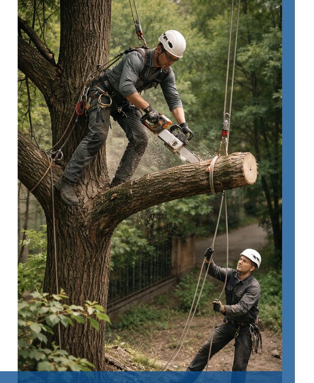 Спил деревьев альпинистами в Рязани от 8214 р. | ВЫСОТНИК-Рзн