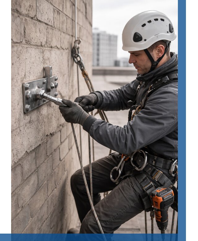 Установка анкерных точек в Рязани от 3594 р. | ВЫСОТНИК-Рзн