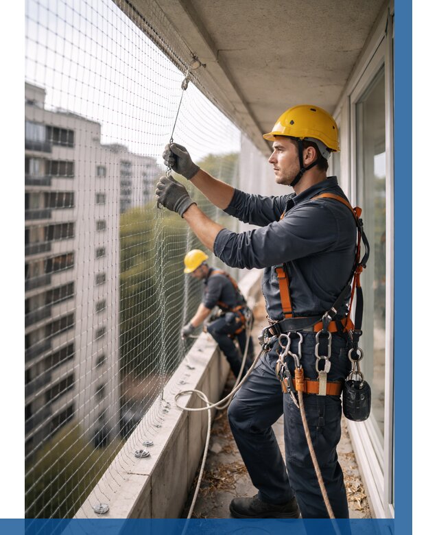 Монтаж сетки от птиц в Рязани от 4621 р. | ВЫСОТНИК-Рзн