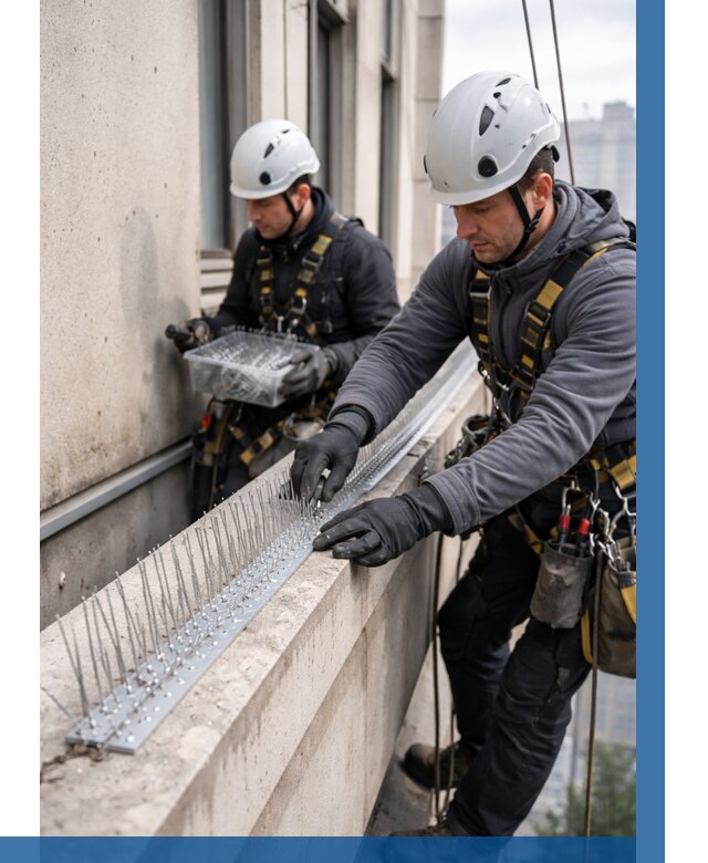 Установка шипов от птиц в Рязани от 873 р. | ВЫСОТНИК-Рзн